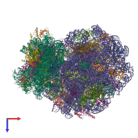 PDB entry 6p5i coloured by chain, top view.