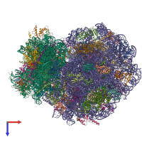 PDB entry 6p5i coloured by chain, top view.