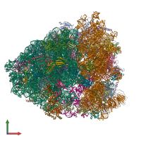 PDB entry 6p5n coloured by chain, front view.