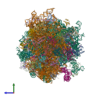 PDB entry 6p5n coloured by chain, side view.