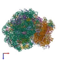 PDB entry 6p5n coloured by chain, top view.