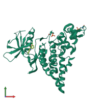 PDB entry 6p5s coloured by chain, front view.