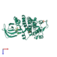 PDB entry 6p5s coloured by chain, top view.