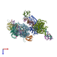 PDB entry 6p7e coloured by chain, top view.