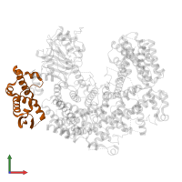 E3 ubiquitin ligase complex SCF subunit in PDB entry 6p7v, assembly 1, front view.