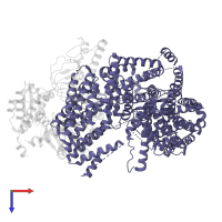 Zn(2)-C6 fungal-type domain-containing protein in PDB entry 6p7v, assembly 1, top view.