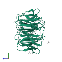 WD repeat-containing protein 5 in PDB entry 6pgf, assembly 1, side view.
