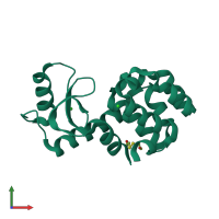 PDB entry 6ph0 coloured by chain, front view.