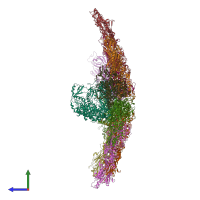 PDB entry 6po2 coloured by chain, side view.