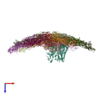 PDB entry 6po2 coloured by chain, top view.