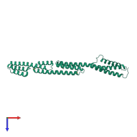 PDB entry 6poo coloured by chain, top view.