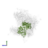 Triplex capsid protein 2 in PDB entry 6pph, assembly 1, side view.