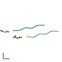 PDB entry 6pq5 coloured by chain, front view.