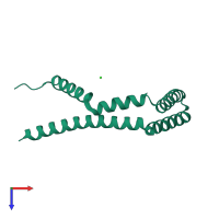 PDB entry 6prh coloured by chain, top view.