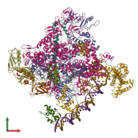 PDB entry 6psu coloured by chain, front view.