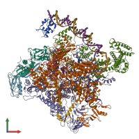 PDB entry 6psw coloured by chain, front view.