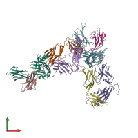 PDB entry 6puk coloured by chain, front view.