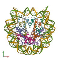 PDB entry 6pwe coloured by chain, front view.