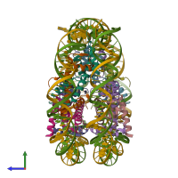 PDB entry 6px1 coloured by chain, side view.