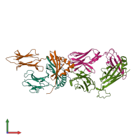 PDB entry 6px6 coloured by chain, front view.