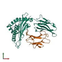 PDB entry 6pyv coloured by chain, front view.