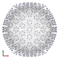 Small capsomere-interacting protein in PDB entry 6q1f, assembly 1, front view.