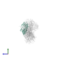 NADH-quinone oxidoreductase subunit 1 in PDB entry 6q8o, assembly 1, side view.