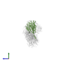 NADH-quinone oxidoreductase subunit 12 in PDB entry 6q8w, assembly 1, side view.