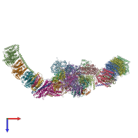 PDB entry 6q8x coloured by chain, top view.