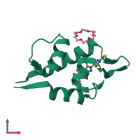 PDB entry 6q9u coloured by chain, front view.