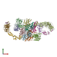 PDB entry 6qg5 coloured by chain, front view.