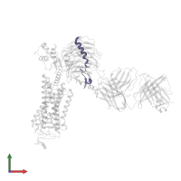 Guanine nucleotide-binding protein G(T) subunit gamma-T1 in PDB entry 6qno, assembly 1, front view.
