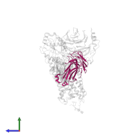 Fab antibody fragment light chain in PDB entry 6qno, assembly 1, side view.