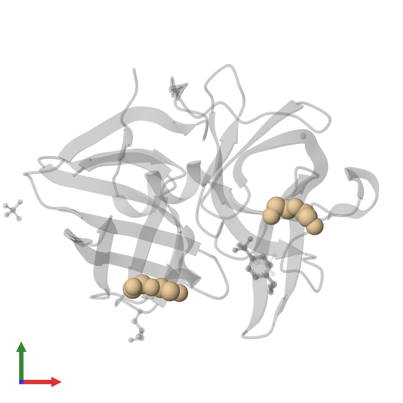 <div class='caption-body'>PDB entry 6qoy contains 2 copies of DI(HYDROXYETHYL)ETHER in assembly 2. This small molecule is highlighted and viewed from the front.</div>