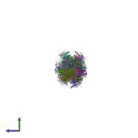 PDB entry 6qpf coloured by chain, side view.