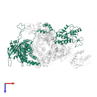 Polymerase acidic protein in PDB entry 6qpf, assembly 1, top view.