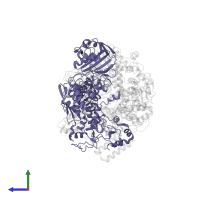 Polymerase basic protein 2 in PDB entry 6qpf, assembly 1, side view.