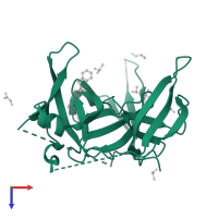 Spindlin-1 in PDB entry 6qpl, assembly 1, top view.