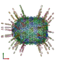 PDB entry 6qvk coloured by chain, front view.