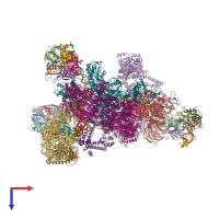 PDB entry 6qw6 coloured by chain, top view.