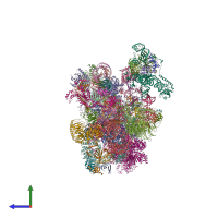 PDB entry 6qx9 coloured by chain, side view.