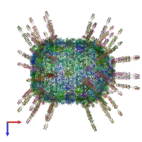 PDB entry 6qyd coloured by chain, top view.