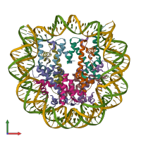 PDB entry 6r0c coloured by chain, front view.