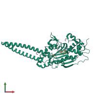 PDB entry 6r1n coloured by chain, front view.