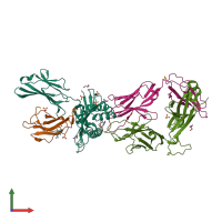 PDB entry 6r2l coloured by chain, front view.