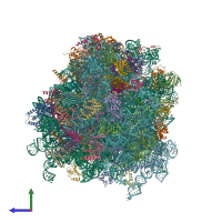 PDB entry 6r6p coloured by chain, side view.