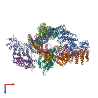 PDB entry 6r7i coloured by chain, top view.