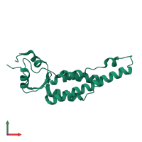 PDB entry 6r7m coloured by chain, front view.