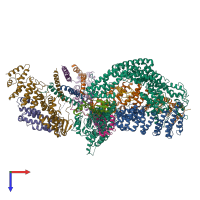 PDB entry 6r7n coloured by chain, top view.