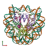 PDB entry 6r93 coloured by chain, front view.